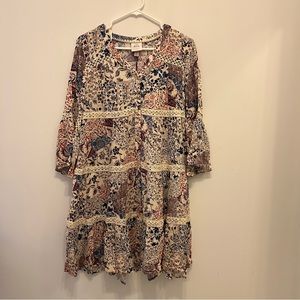 Knox Rose: long sleeve floral midi dress